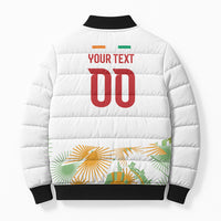 Custom Ivory Coast Heritage Elephants Never Fall Bomber Puffer Jacket
