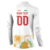 Custom Ivory Coast Heritage Elephants Never Fall Button Sweatshirt
