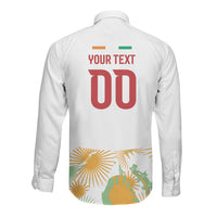Custom Ivory Coast Heritage Elephants Never Fall Long Sleeve Button Shirt