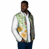 Custom Ivory Coast Heritage Elephants Never Fall Padded Jacket