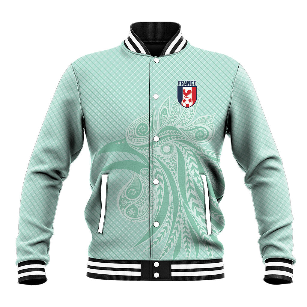 Custom France Coq Gaulois Heritage Baseball Jacket Allez les Bleus Aux Armes