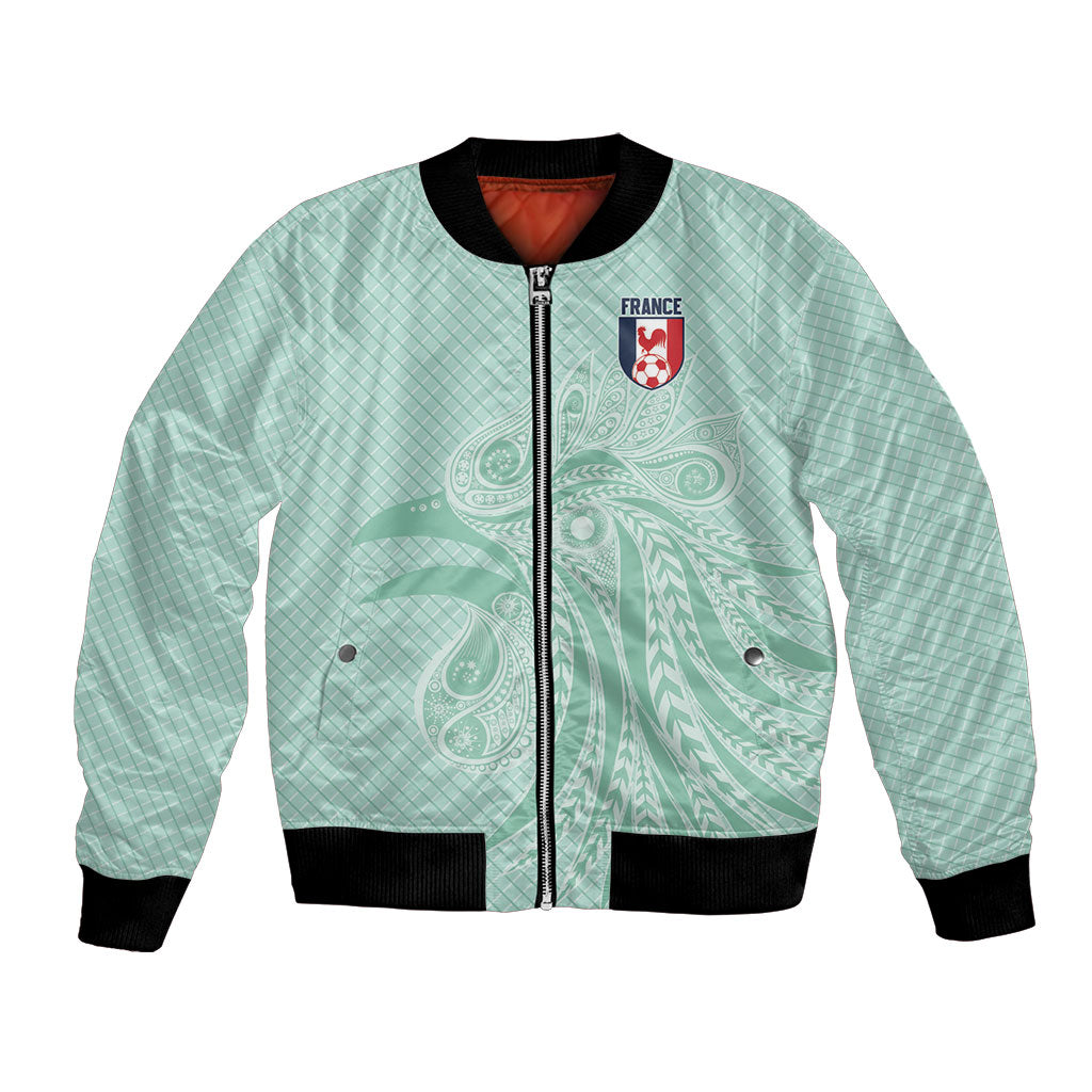 Custom France Coq Gaulois Heritage Bomber Jacket Allez les Bleus Aux Armes