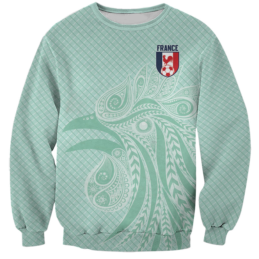 Custom France Coq Gaulois Heritage Sweatshirt Allez les Bleus Aux Armes