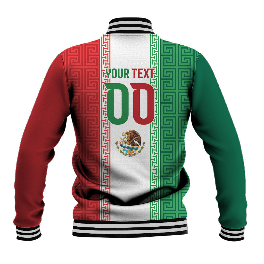 Custom Mexico Aztec Eagle Heritage Baseball Jacket iViva Mexico Canta y no llores