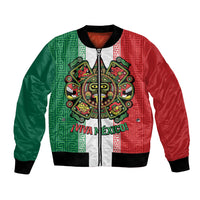Custom Mexico Aztec Eagle Heritage Bomber Jacket iViva Mexico Canta y no llores
