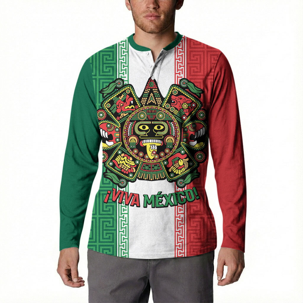 Custom Mexico Aztec Eagle Heritage Button Sweatshirt iViva Mexico Canta y no llores