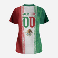 Custom Mexico Aztec Eagle Heritage Scrub Top iViva Mexico Canta y no llores