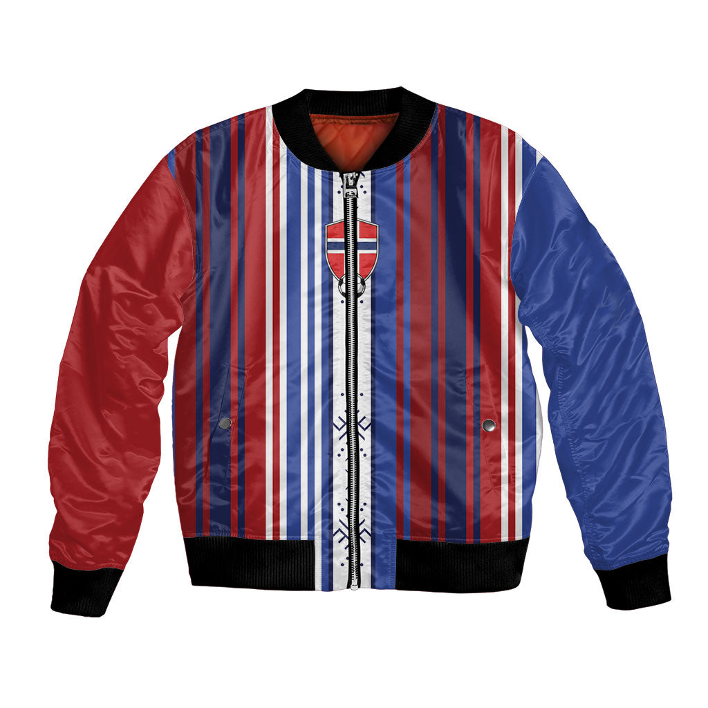 Custom Norway Nordic Heritage Bomber Jacket Retro Nordic Style Norwegian