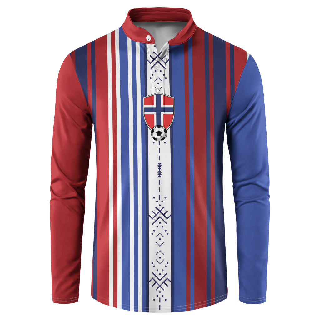 Custom Norway Nordic Heritage Button Sweatshirt Retro Nordic Style Norwegian