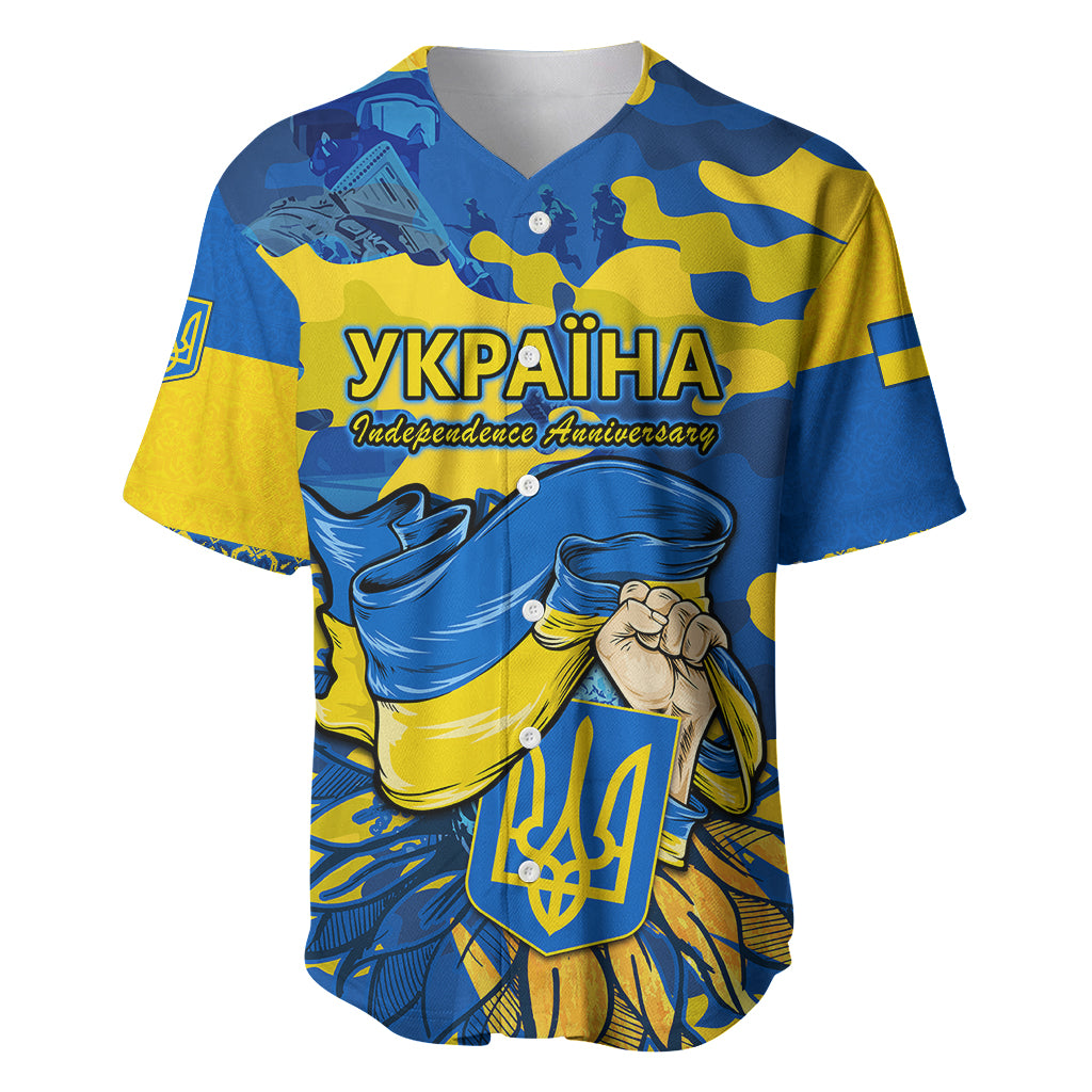 Ukraine Baseball Jersey Glory To Ukraine 32nd Independence Anniversary LT9 - Wonder Print Shop