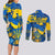 Ukraine Couples Matching Long Sleeve Bodycon Dress and Long Sleeve Button Shirts Glory To Ukraine 32nd Independence Anniversary LT9 - Wonder Print Shop