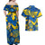 Ukraine Couples Matching Off Shoulder Maxi Dress and Hawaiian Shirt Glory To Ukraine 32nd Independence Anniversary LT9 - Wonder Print Shop