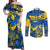 Ukraine Couples Matching Off Shoulder Maxi Dress and Long Sleeve Button Shirts Glory To Ukraine 32nd Independence Anniversary LT9 - Wonder Print Shop