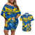 Ukraine Couples Matching Off Shoulder Short Dress and Hawaiian Shirt Glory To Ukraine 32nd Independence Anniversary LT9 - Wonder Print Shop