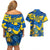 Ukraine Couples Matching Off Shoulder Short Dress and Hawaiian Shirt Glory To Ukraine 32nd Independence Anniversary LT9 - Wonder Print Shop