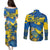 Ukraine Couples Matching Puletasi Dress and Long Sleeve Button Shirts Glory To Ukraine 32nd Independence Anniversary LT9 - Wonder Print Shop