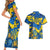 Ukraine Couples Matching Short Sleeve Bodycon Dress and Hawaiian Shirt Glory To Ukraine 32nd Independence Anniversary LT9 - Wonder Print Shop