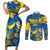 Ukraine Couples Matching Short Sleeve Bodycon Dress and Long Sleeve Button Shirts Glory To Ukraine 32nd Independence Anniversary LT9 - Wonder Print Shop