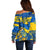 Ukraine Off Shoulder Sweater Glory To Ukraine 32nd Independence Anniversary - Wonder Print Shop