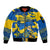 Ukraine Sleeve Zip Bomber Jacket Glory To Ukraine 32nd Independence Anniversary - Wonder Print Shop