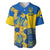 Ukraine Baseball Jersey Ukrainian Coat of Arms and Folk Sunflower LT9 - Wonder Print Shop