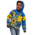 Ukraine Kid Hoodie Ukrainian Coat of Arms and Folk Sunflower - Wonder Print Shop