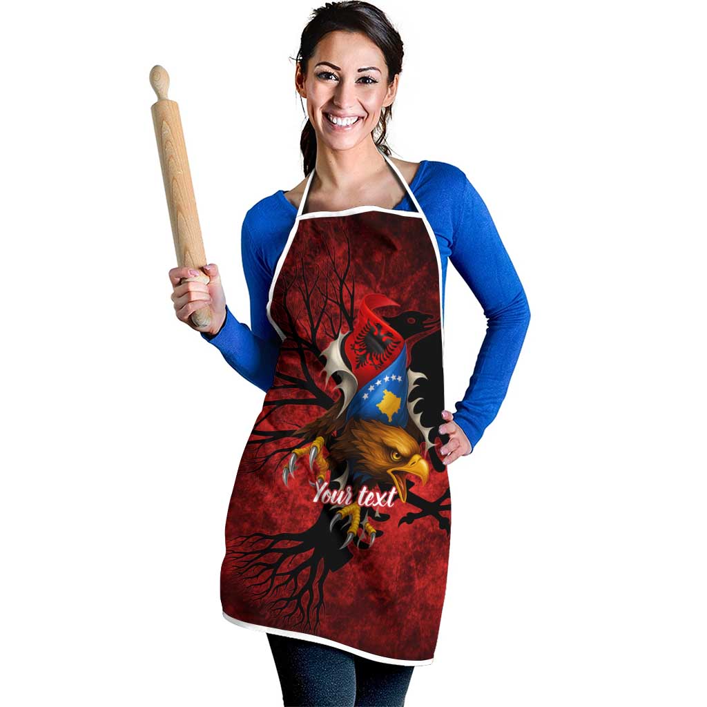 Personalized Kosova Albanian Roots Apron Kosova Albanian Eagle Flag - Wonder Print Shop