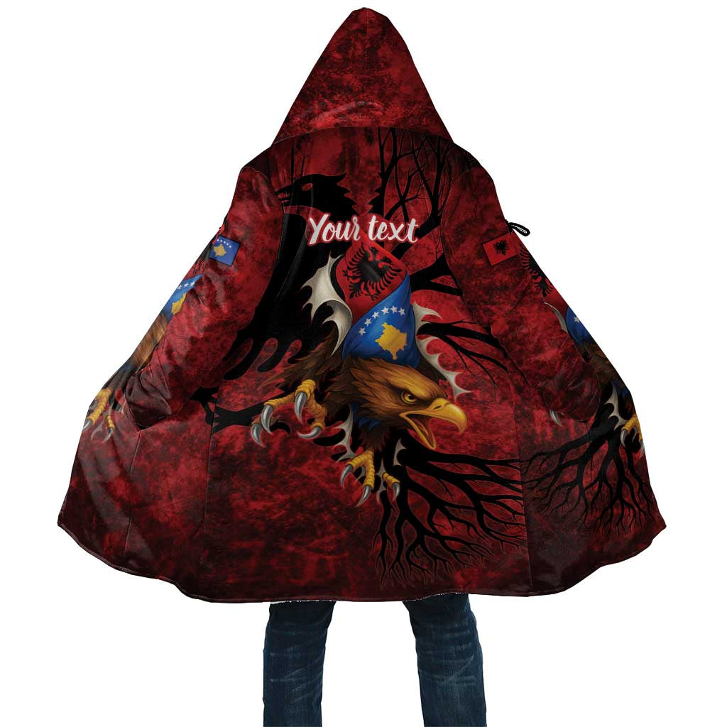 Personalized Kosova Albanian Roots Cloak Kosova Albanian Eagle Flag - Wonder Print Shop