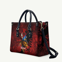 Personalized Kosova Albanian Roots Leather Bag Kosova Albanian Eagle Flag - Wonder Print Shop