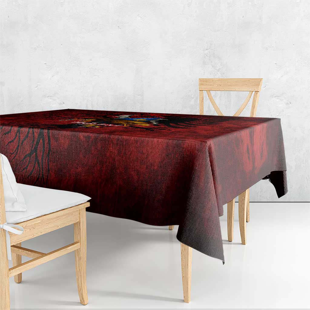 Personalized Kosova Albanian Roots Tablecloth Kosova Albanian Eagle Flag - Wonder Print Shop