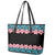 African Adenium Multiflorum Flowers Leather Tote Bag with Kente Style