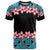 African Adenium Multiflorum Flowers T Shirt with Kente Style