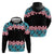 African Adenium Multiflorum Flowers Zip Hoodie with Kente Style - Wonder Print Shop