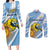 Custom Argentina Rugby Champion Couples Matching Long Sleeve Bodycon Dress and Long Sleeve Button Shirt Los Puma with Sporty Style LT9 - Wonder Print Shop