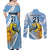 Custom Argentina Rugby Champion Couples Matching Off Shoulder Maxi Dress and Long Sleeve Button Shirt Los Puma with Sporty Style LT9 - Wonder Print Shop