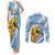 Custom Argentina Rugby Champion Couples Matching Tank Maxi Dress and Long Sleeve Button Shirt Los Puma with Sporty Style LT9 - Wonder Print Shop