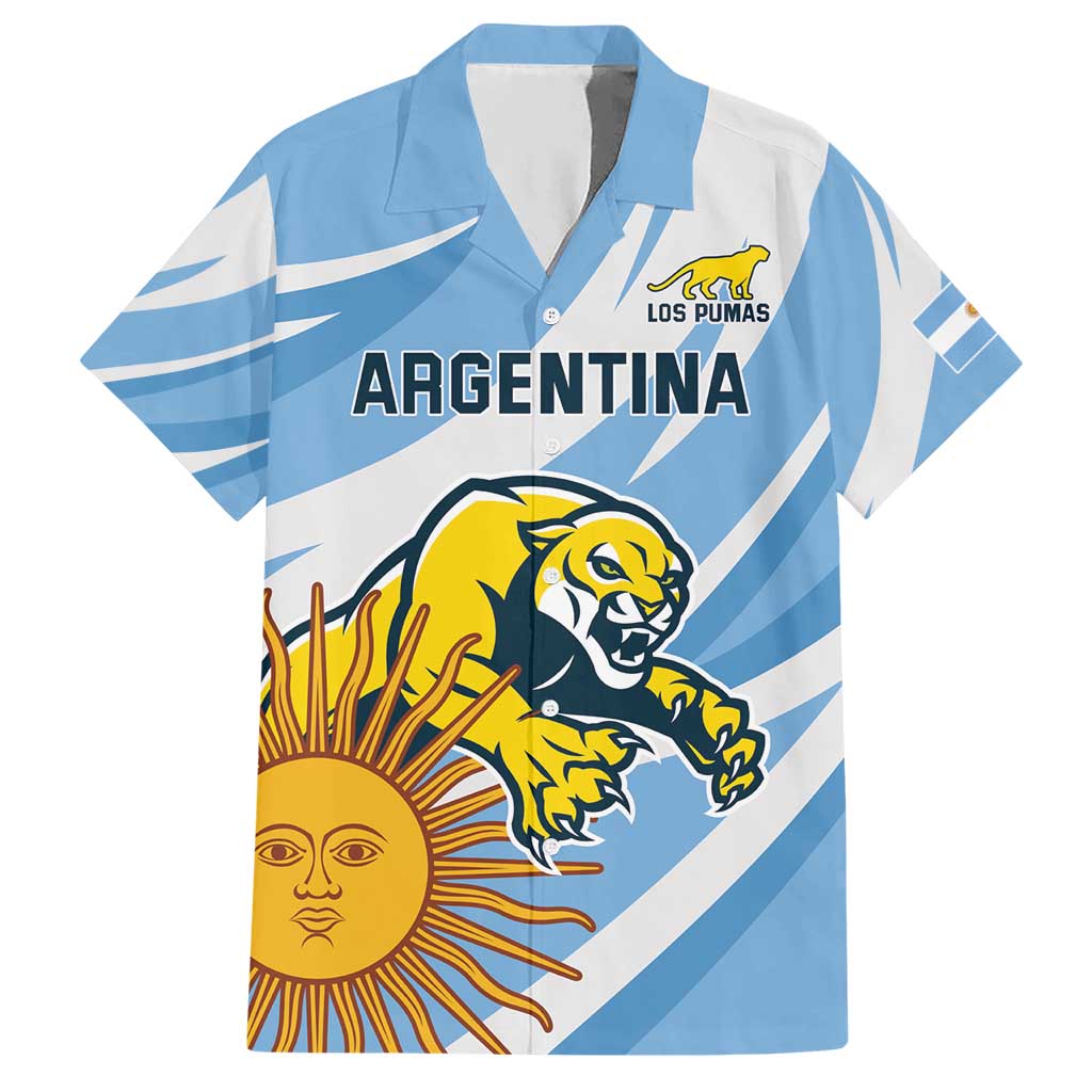 Custom Argentina Rugby Champion Hawaiian Shirt Los Puma with Sporty Style - Wonder Print Shop