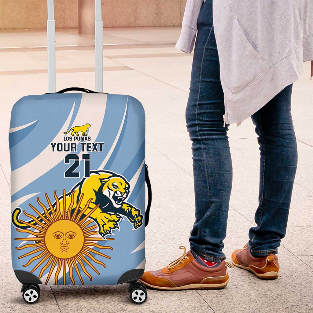 Custom Argentina Rugby Champion Luggage Cover Los Puma with Sporty Style - Wonder Print Shop