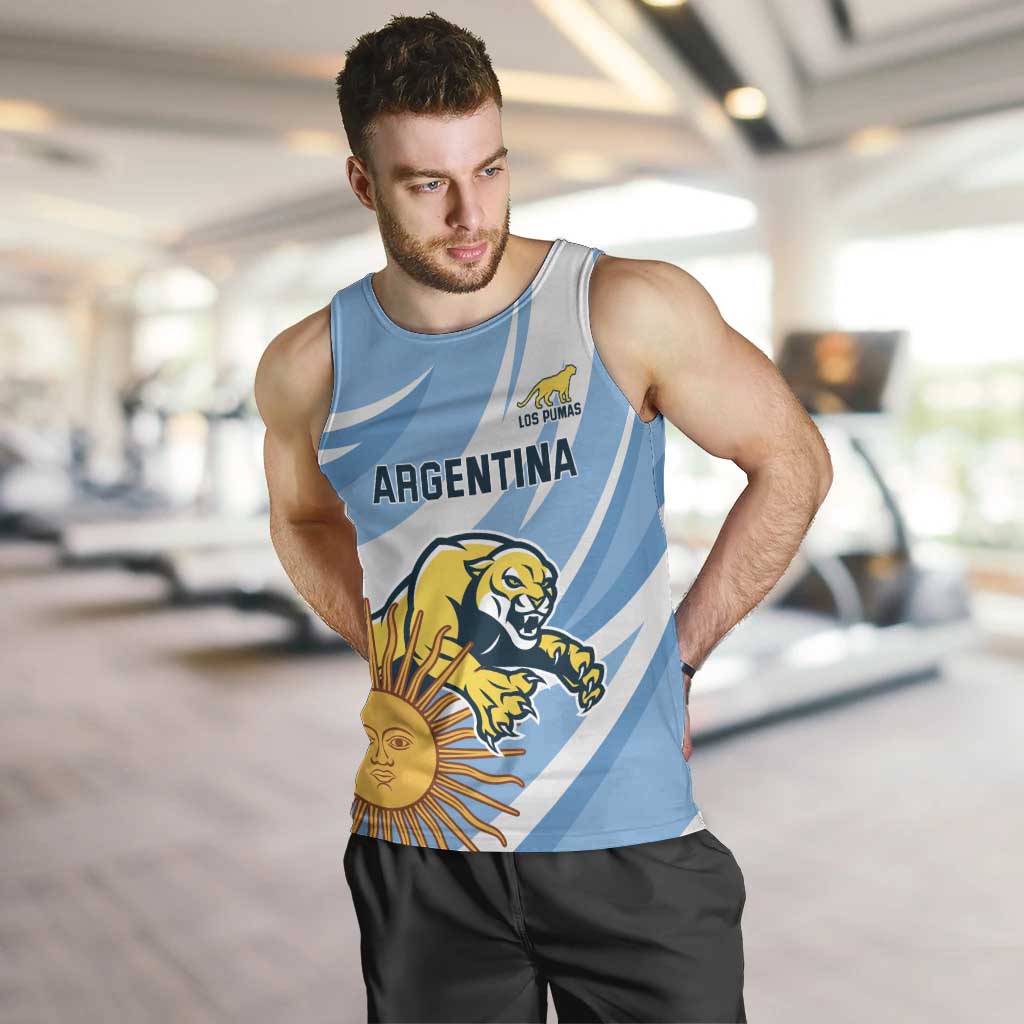 Custom Argentina Rugby Champion Men Tank Top Los Puma with Sporty Style - Wonder Print Shop