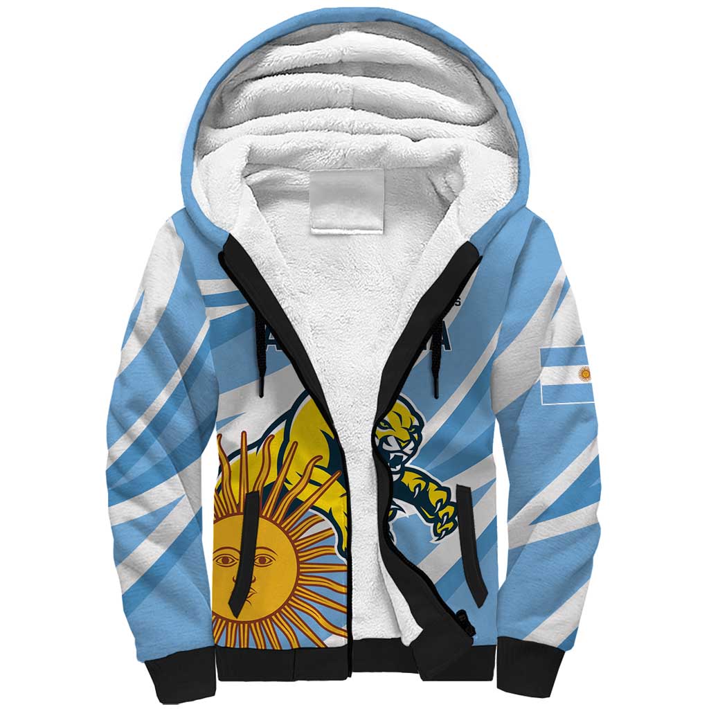 Custom Argentina Rugby Champion Sherpa Hoodie Los Puma with Sporty Style - Wonder Print Shop