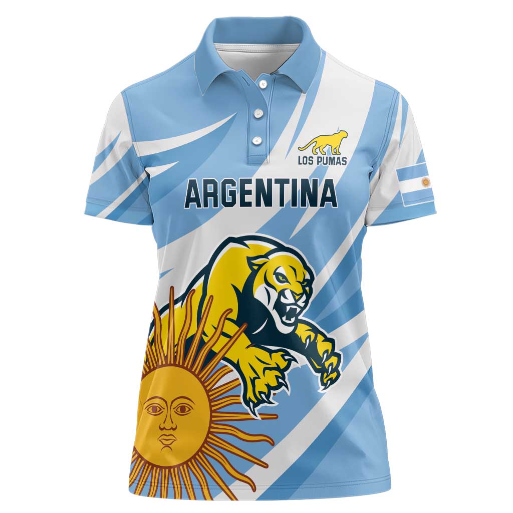 Custom Argentina Rugby Champion Women Polo Shirt Los Puma with Sporty Style