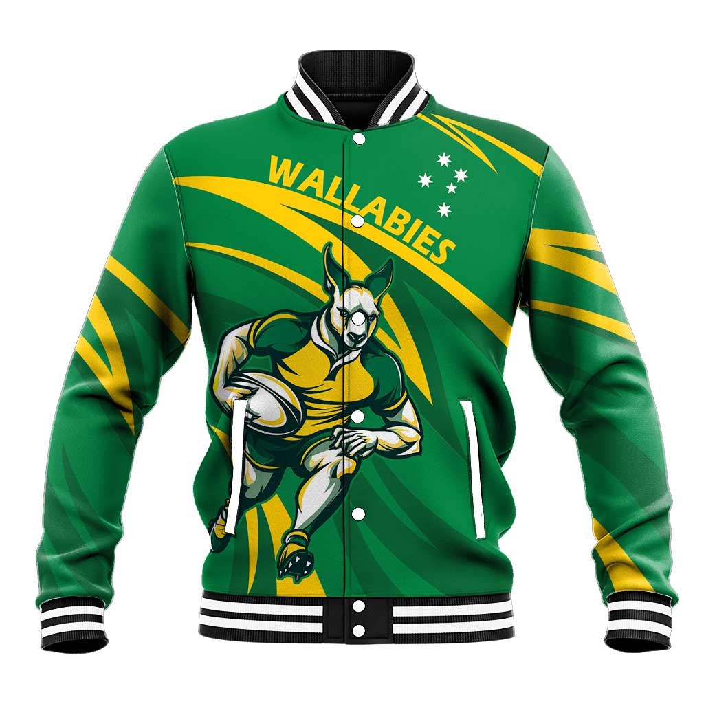 Personalized Australia Rugby Champion Baseball Jacket Wallabies Mascot with Sporty Style LT9 - Wonder Print Shop