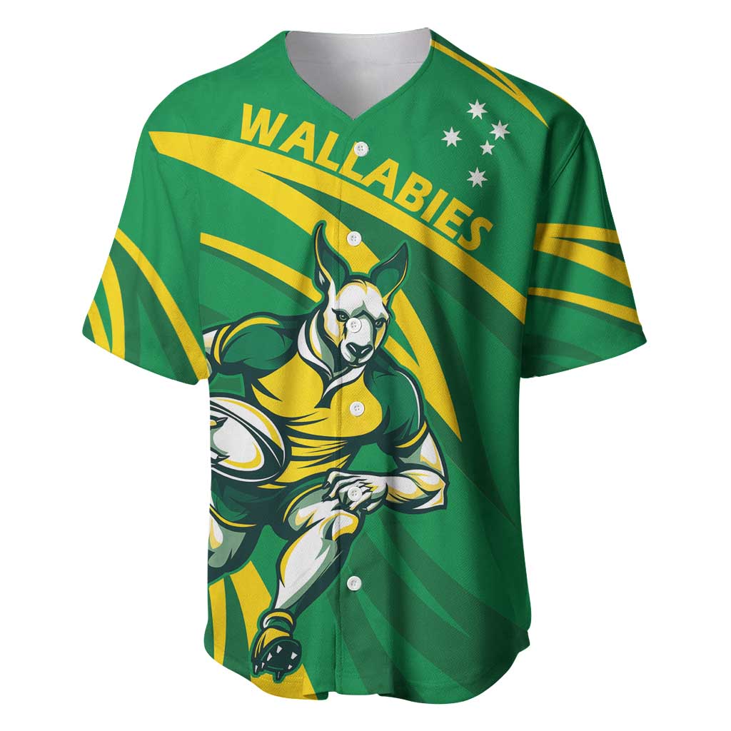 Personalized Australia Rugby Champion Baseball Jersey Wallabies Mascot with Sporty Style LT9 - Wonder Print Shop