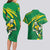 Personalized Australia Rugby Champion Couples Matching Long Sleeve Bodycon Dress and Hawaiian Shirt Wallabies Mascot with Sporty Style LT9 - Wonder Print Shop