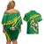 Personalized Australia Rugby Champion Couples Matching Off Shoulder Short Dress and Hawaiian Shirt Wallabies Mascot with Sporty Style LT9 - Wonder Print Shop