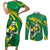 Personalized Australia Rugby Champion Couples Matching Short Sleeve Bodycon Dress and Long Sleeve Button Shirt Wallabies Mascot with Sporty Style LT9 - Wonder Print Shop