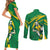 Personalized Australia Rugby Champion Couples Matching Short Sleeve Bodycon Dress and Long Sleeve Button Shirt Wallabies Mascot with Sporty Style LT9 - Wonder Print Shop