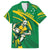 Personalized Australia Rugby Champion Family Matching Off The Shoulder Long Sleeve Dress and Hawaiian Shirt Wallabies Mascot with Sporty Style - Wonder Print Shop