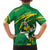 Personalized Australia Rugby Champion Family Matching Short Sleeve Bodycon Dress and Hawaiian Shirt Wallabies Mascot with Sporty Style - Wonder Print Shop