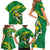 Personalized Australia Rugby Champion Family Matching Short Sleeve Bodycon Dress and Hawaiian Shirt Wallabies Mascot with Sporty Style - Wonder Print Shop